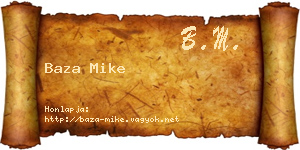Baza Mike névjegykártya